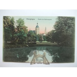 Głogówek, Oberglogau, park przy pałacu, ok. 1910