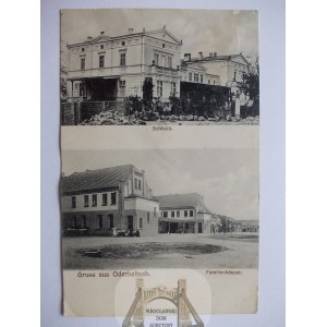 Bełcz Wielki, Oderbeltsch, k. Góra, pałac, domy, 1914