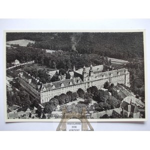 Lubiąż, Leubus, k. Środa Śląska, klasztor z lotu ptaka, ok. 1935