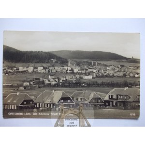 Boguszów Gorce, Gottesberg, Panorama, Häuser, 1940