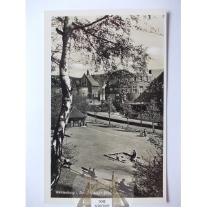 Wałbrzych, Waldenburg, ulica, zdjęciowa, ok. 1938