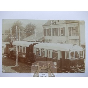 Walim, Wustenwaltersdorf, Bahnhof, elektrische Lokomotive, 1914