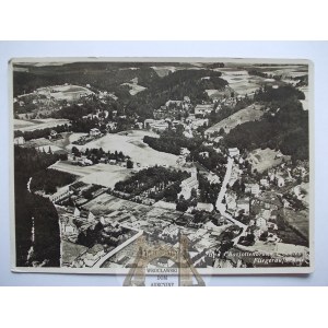 Jedlina Zdrój, Bad Charlottenbrunn, panorama lotnicza, ok. 1932