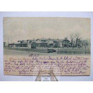 Glogow, Glogau, train station, ca. 1900