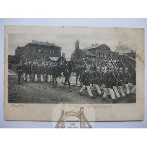 Legnica, Liegnitz, koszary, przemarsz wojska, 1904