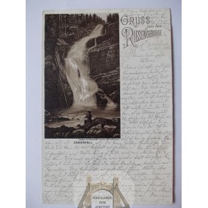 Karkonosze, Wodospad Kamieńczyka, 1892 Vorlaufer
