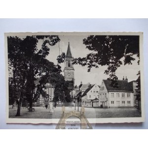 Zielona Góra, Grunberg, plac, kościół, ok. 1940