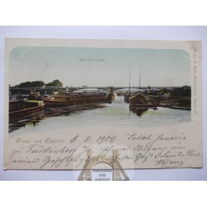 Kostrzyn, Kustrin, most na Warcie, 1900