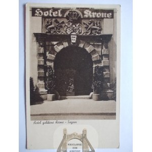 Żagań, Sagan, Hotel Goldene Krone, ok. 1935
