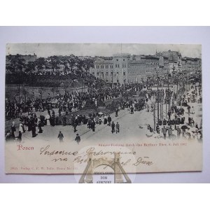 Poznań, Posen, Parade am Berliner Tor, 1902