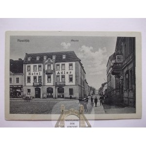 Rawicz, Rawitsch, Rynek, Hotel Adler, ok. 1910