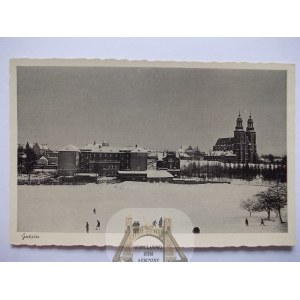 Gniezno Gnesen, Winterpanorama, ca. 1940