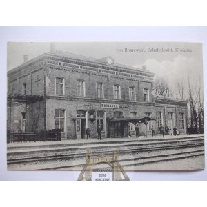 Krajenka bei Złotów, Bahnsteig des Bahnhofs, 1923