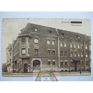 Krotoszyn, Krotoschin, domy urzędników, ulica, ok. 1916
