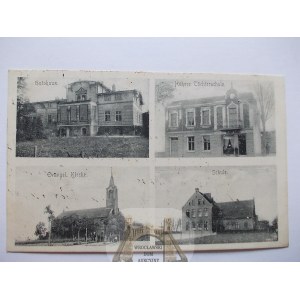 Książki k. Wąbrzeźno, 4 widoki, pałac, 1910