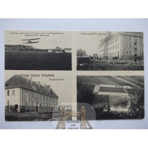 Grudziadz, Graudenz, airport, 4 views, ca. 1915