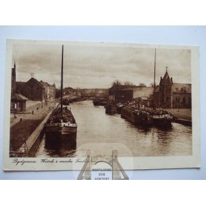 Bydgoszcz, Bromberg, view from the theater bridge, ca. 1935