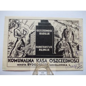 Bydgoszcz, Komunalna Kasa Oszczędności, reklama, 1938