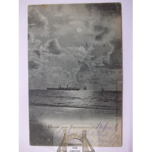 Świnoujście, Swinemunde, księżycówka, 1898