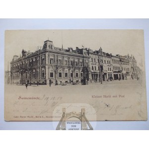 Świnoujście, Swinemunde, Mały Rynek, poczta, 1904