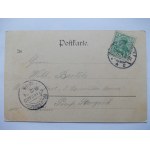 Świnoujście, Swinemunde, Mały Rynek, poczta, 1904