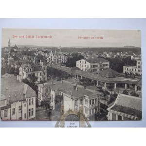 Świnoujście, Swinemunde, ciekawa panorama, ok. 1908
