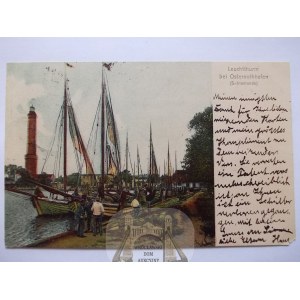 Swinoujscie, Swinemunde, Chorzelin, fishing harbor, 1902