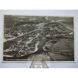 Szczecin, Stettin, aerial panorama, ca. 1936