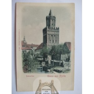 Pyrzyce, Pyritz, Brama Bańska, cała tłoczona, ok. 1900