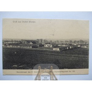 Sztum, Stuhm, baraki wojskowe, 1915