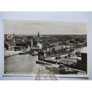 Ustka, Stolpmunde, port, zdjęciowa, ok. 1940