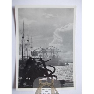 Gdynia, port, fot. Bronisław Kupiec, wyd. Książnica Atlas, 1939