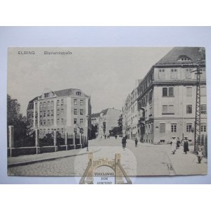 Elbląg, Elbing, Bismarckstrasse, 1916