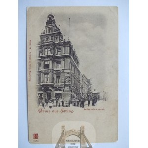 Elbląg, Elbing, Schmiedestrasse, zimowa, ok. 1900