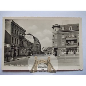 Giżycko, Lotzen, Rynek, ulica, ok. 1940