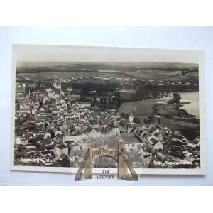 Mrągowo, Sensburg panorama lotnicza, 1942