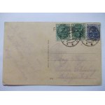Nidzica, Neidenburg, Bahnhofstrasse, filatelistyka- znaczki- plebiscyt, ok. 1920