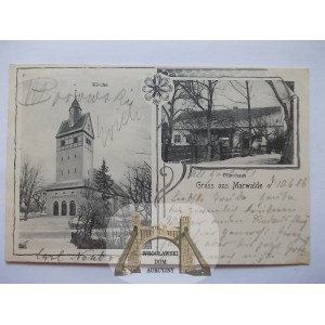 Marwałd k. Ostróda, Osterode, kościół, plebania, 1906