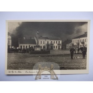 Zambrów bei Lomza, brennende Stadt, Marktplatz, 1939