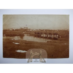 Szczuczyn k. Grajewo, panorama, most, 1915
