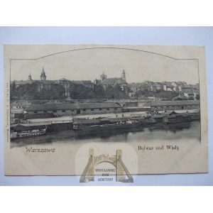 Warszawa, bulwar nad Wisłą, wyd. Chodowiecki, VI nr 17, ok. 1900
