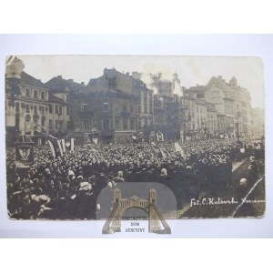 Warszawa, manifestacja patriotyczna, fot. Kulewski ok. 1905