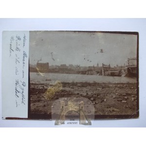 Warszawa, wysadzony most, prywatna fotografia, ok. 1915