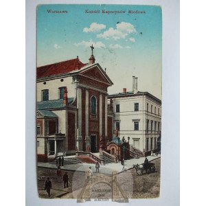 Warszawa, ul. Miodowa, Kościół Kapucynów, ok. 1910