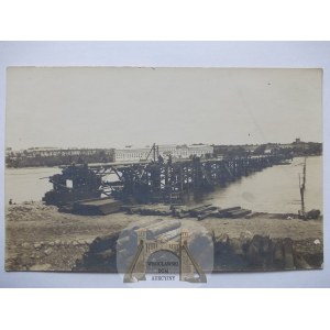Modlin, budowa mostu, ok. 1916