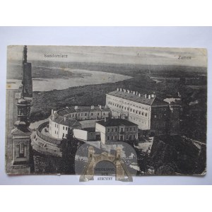 Sandomierz, Castle, Ćmielów stamp, 1920