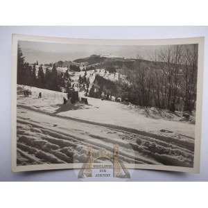 Bieszczady Mountains, High Peak from Plaj published by Book Atlas, photo by Klemensiewicz, 1938