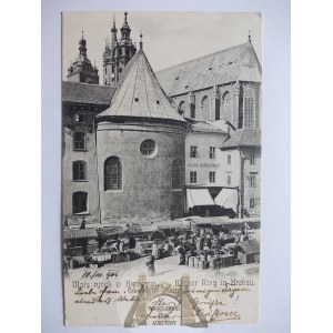 Kraków, Mały Rynek, dzień targowy, 1904