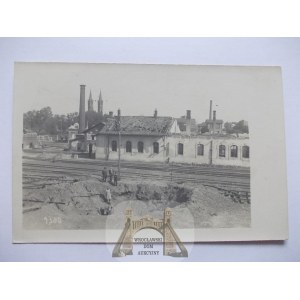 Tarnów, dworzec, zniszczenia wojenne, 1916