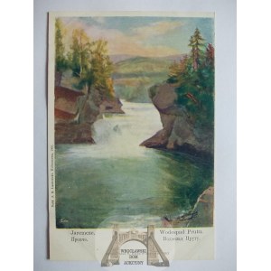 Jaremcze, waterfall, published by Laskowski Kolbuszowa, painting, ca. 1900.